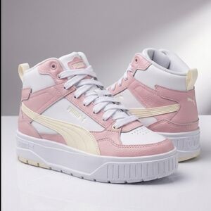 Puma Pink and White Sneakers